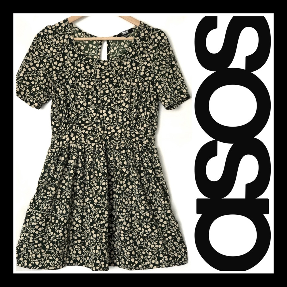 Asos Green Skater Shirt Dress 4